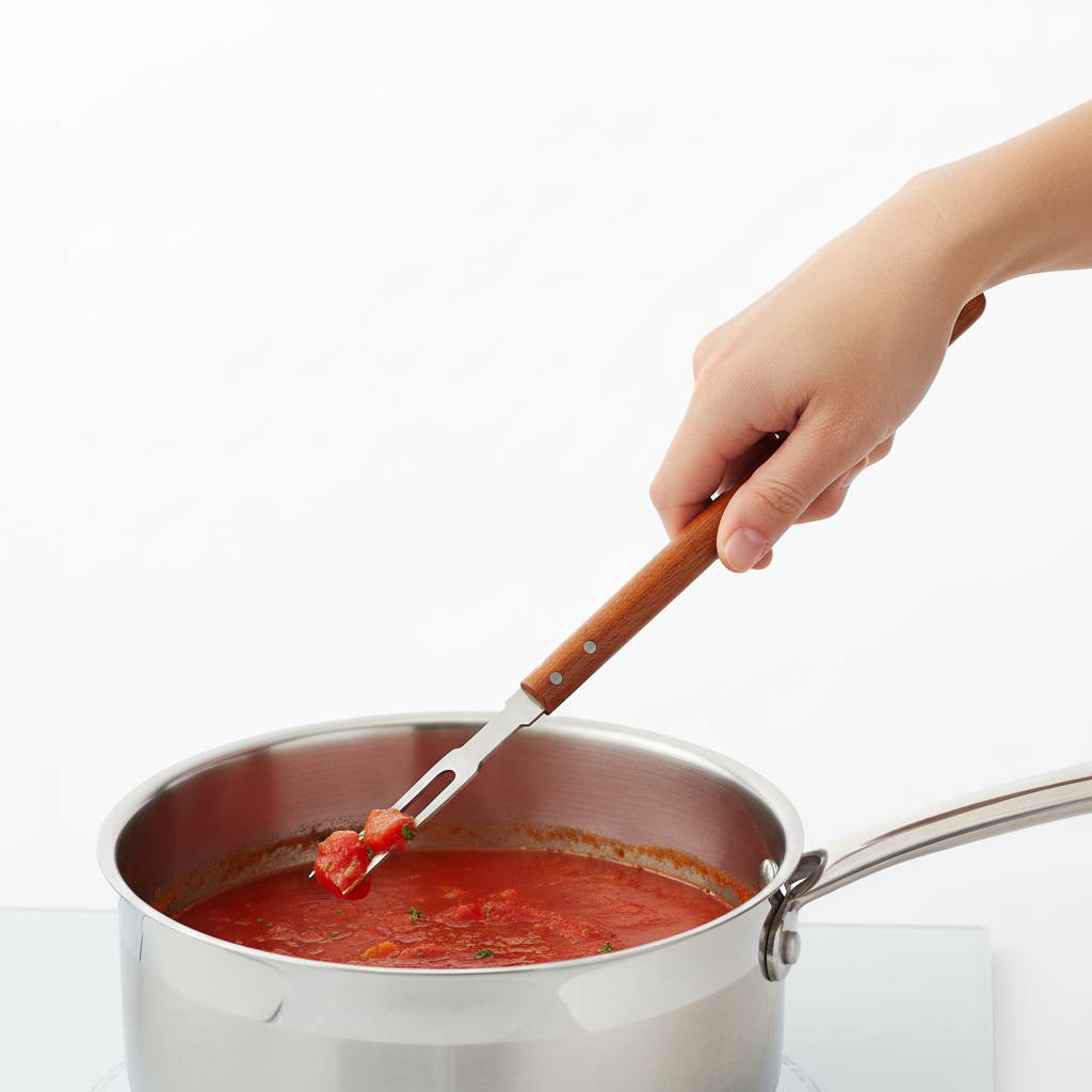 Winco Pot Fork Stainless Steel with Wood Handle 21.8" O.A.L.