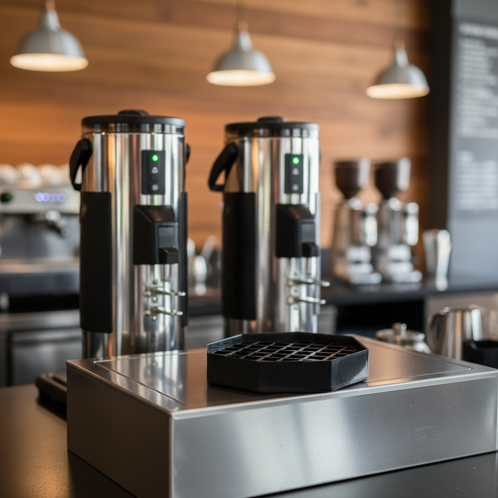 Winco Black Plastic Drip Tray Octagonal 4.5" DT-45 - 4/Pack