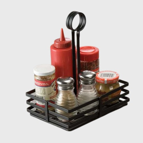 American Metalcraft Inc. Flat Coil Wrought Iron Condiment Rack 5-7/8" D FWC68