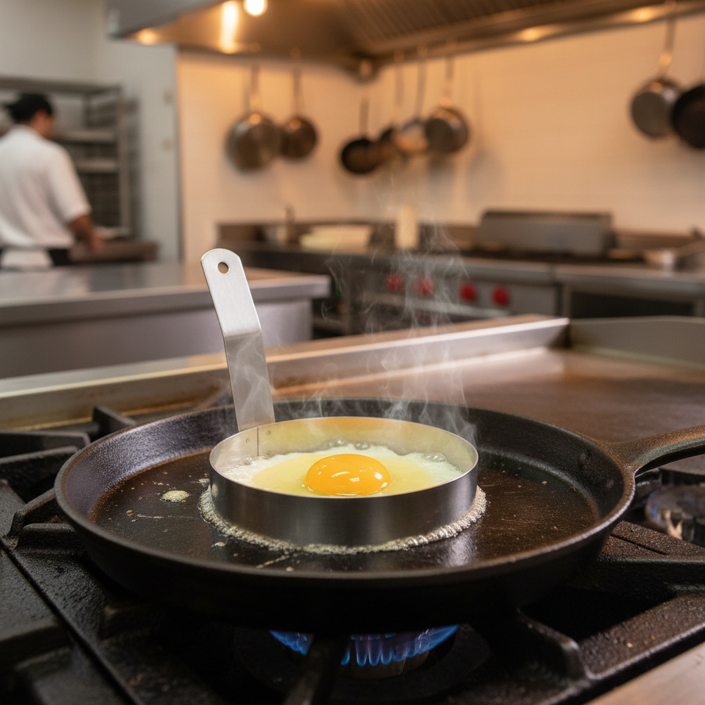 Winco Egg Ring Round Stainless Steel 5" Diameter EGR-5