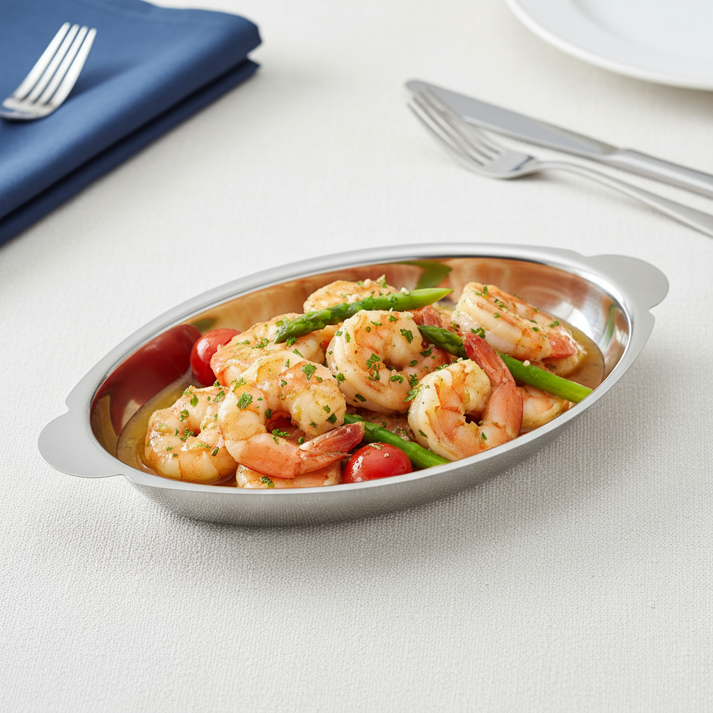 Winco Au Gratin Dish 15 oz. Oval ADO-15