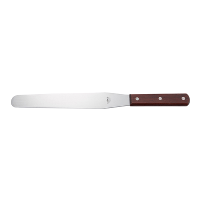 Bakery Spatula Stainless Steel Satin Finish with Wood Handle 10" x 1-3/8" Blade
