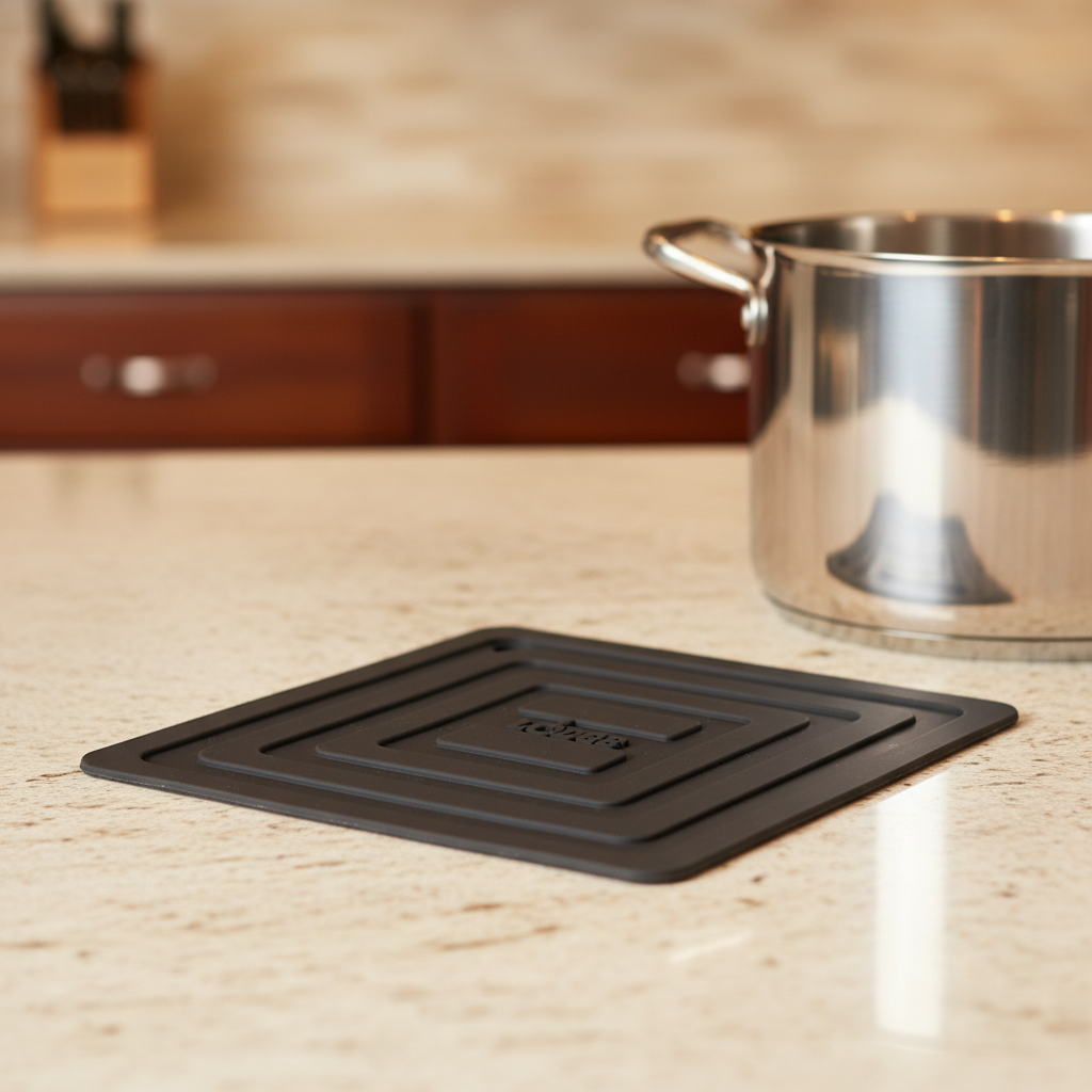 Lodge Square Silicone Pot Holder Black 6" AS6S11