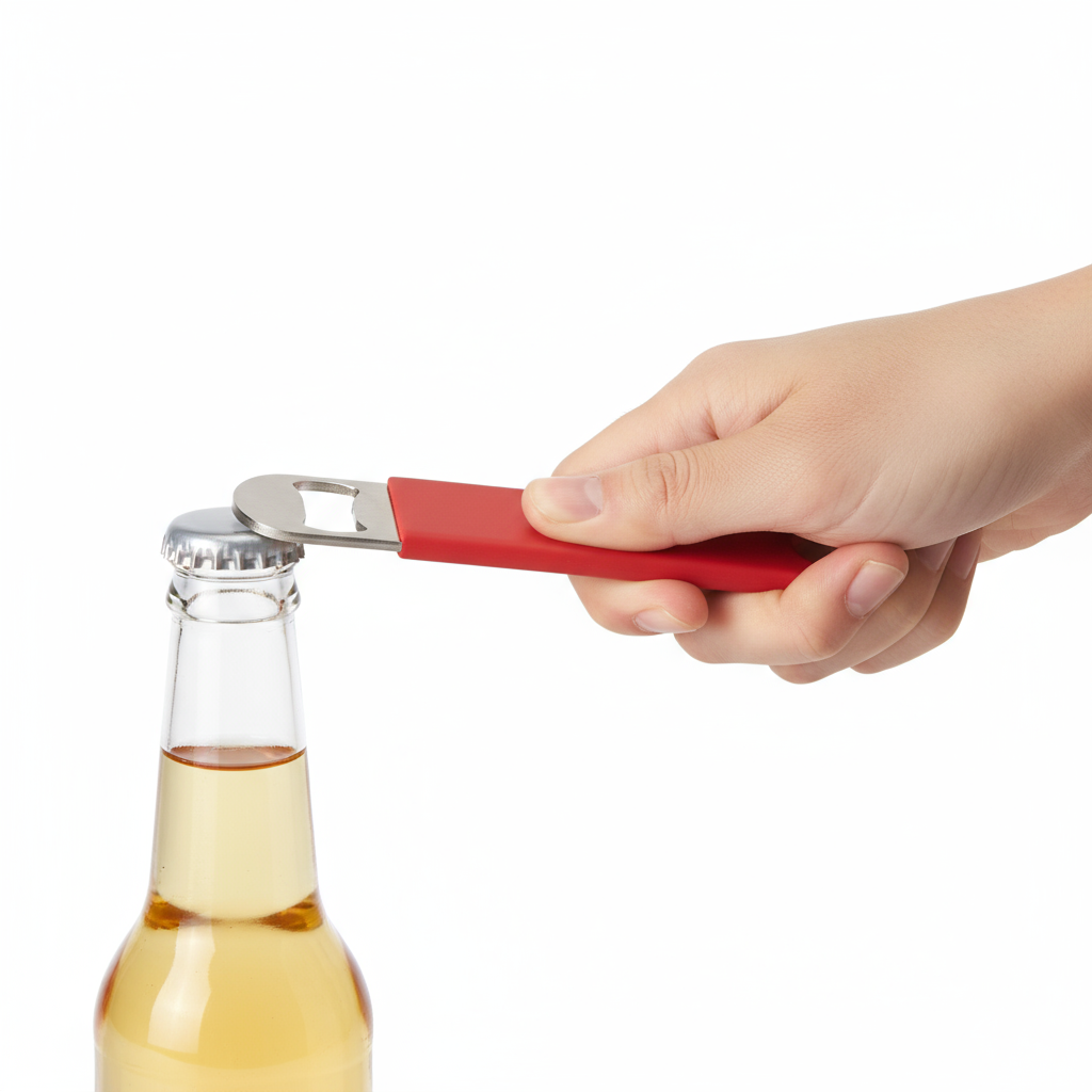 Winco Flat Black Bottle Opener Stainless Steel 7"L CO-301PR