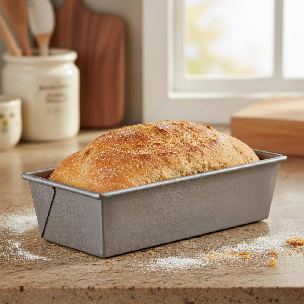 Chicago Metallic Aluminum Single Open Top Bread Pan 9" x 4-1/2" x 2-3/4" 40565