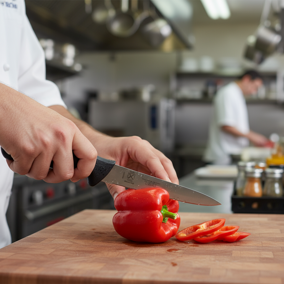 Mercer Millennia® Japanese Steel Black Utility Knife 6" M23306