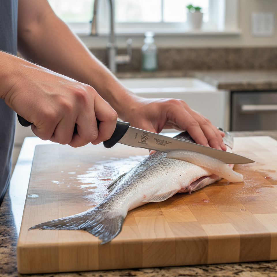 Mercer Millennia® Japanese Steel Fillet Knife Black 7" M22807