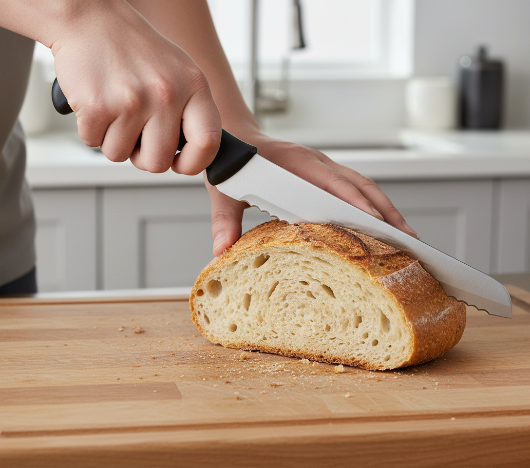 Millennia® Japanese Steel Wide Bread Knife Black 10" M23210