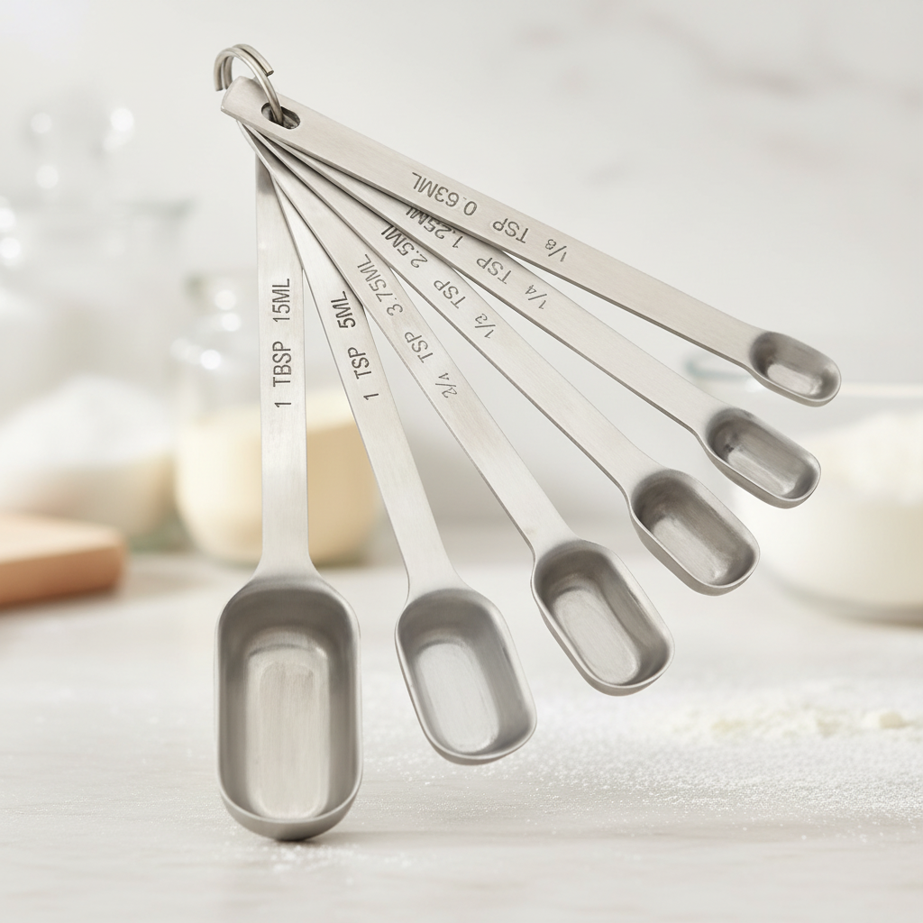 superior-equipment-supply - Harold Imports - HIC Spice Measuring Spoon Set From 1/8 tsp - 1 TBS. Stainless Steel (Set of 6)