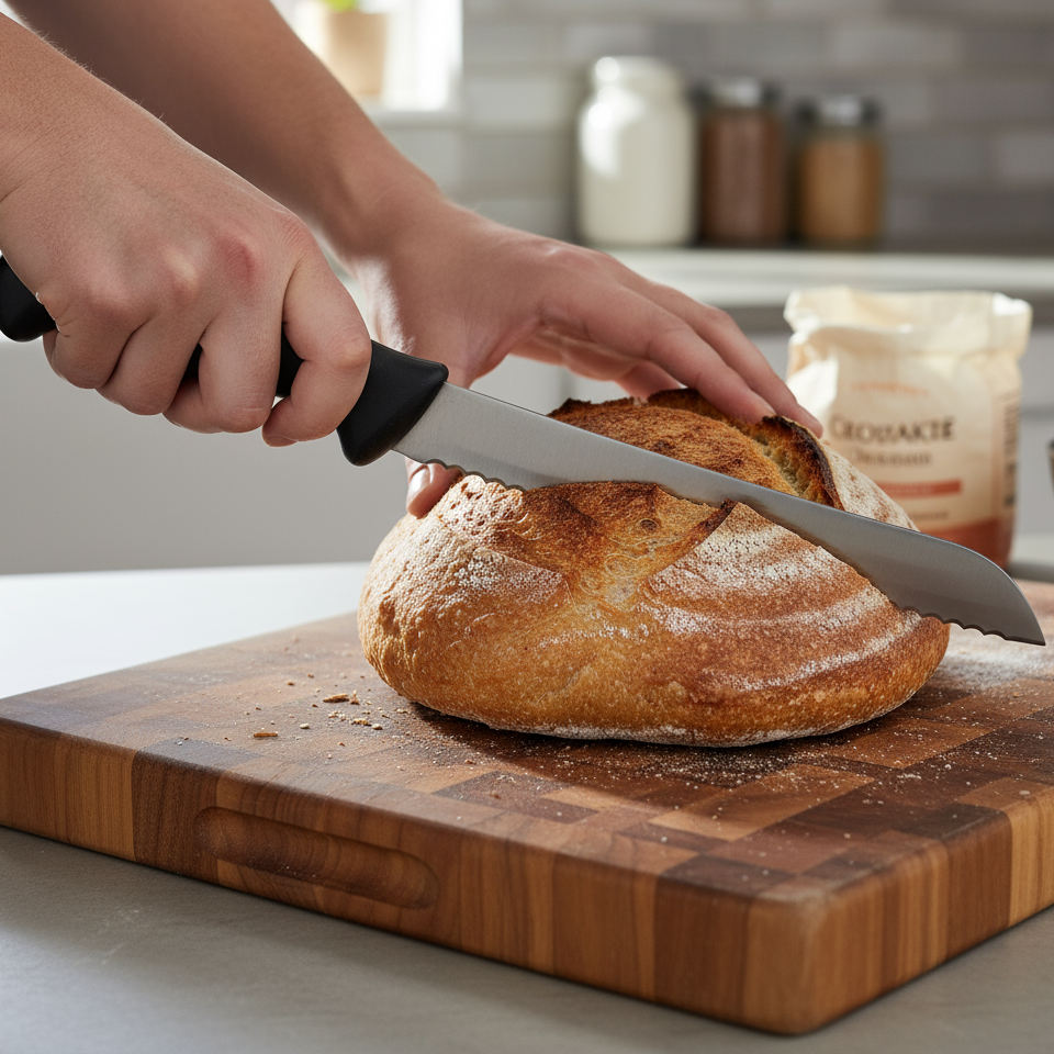 Millennia® Japanese Steel Bread Knife Black 8" M22508