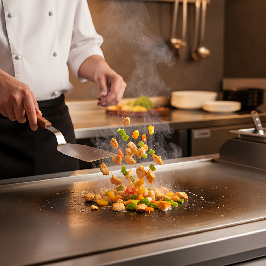 Winco Teppanyaki Turner Stainless Steel 4" x 3.5" Blade TN43