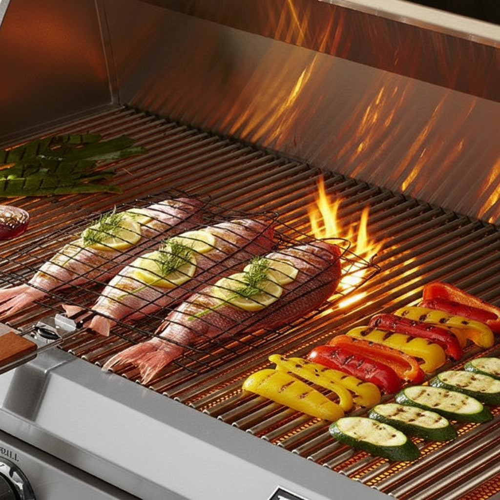 Mr. Bar-B-Q® Triple Fish Basket Non-Stick 20-2/5"L x 11"W 06623Y