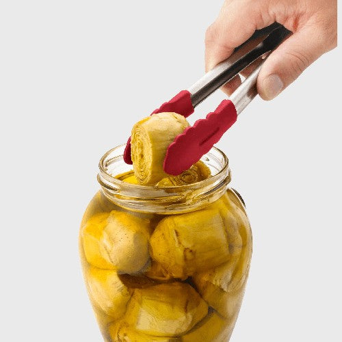 Browne Cuisipro Piccolo Red Silicone Tongs 7" 74708505