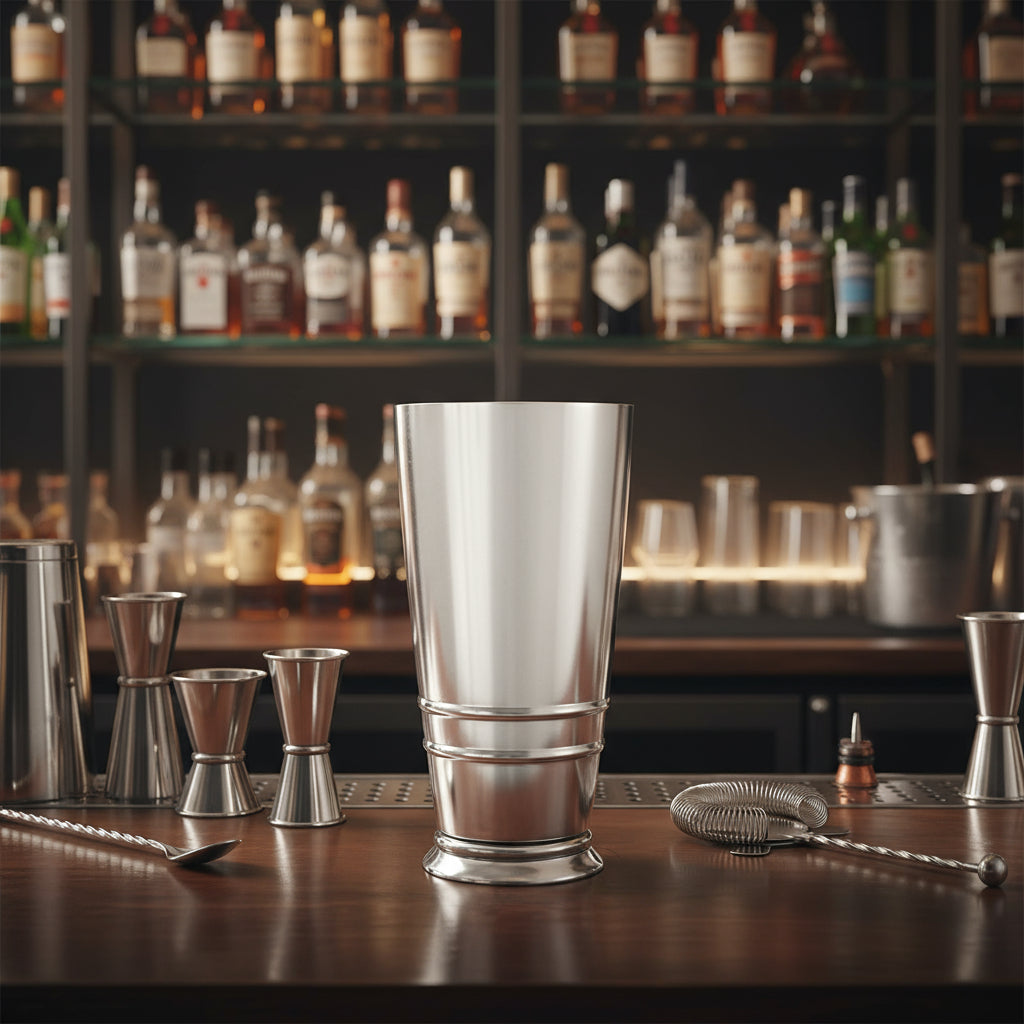 Barfly Stainless Steel Full Size Shaker w/ Welded Footed Base 28 oz. M37124