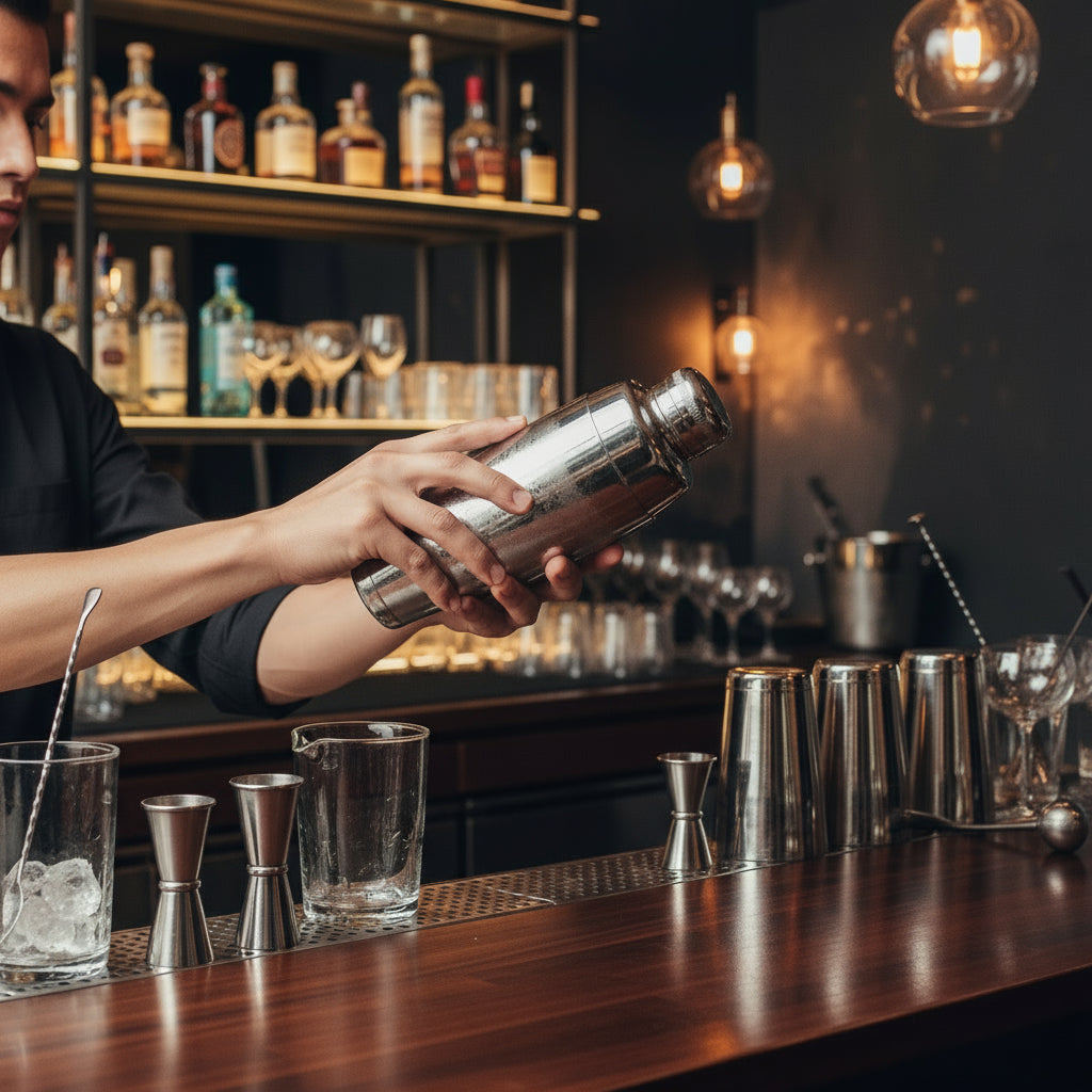 Barfly Stainless Steel 3 Piece Heavy Duty Shaker Set 18 oz. M37038