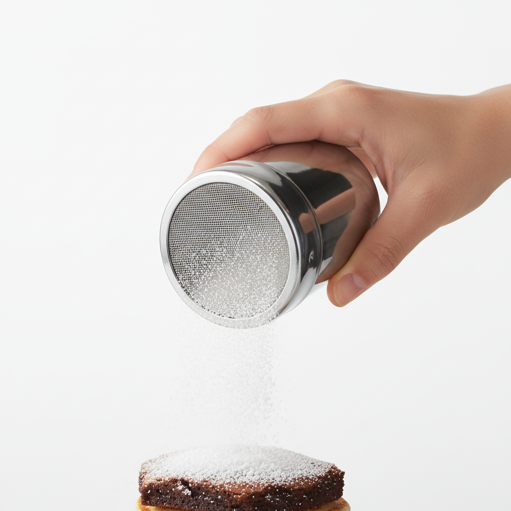 Winco Powder Sugar Dispenser w/ Cover 10 oz. SSD-10