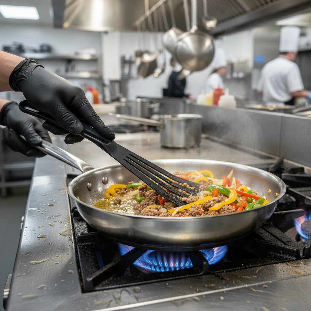 Mercer Hell's Tools® Hi-Temp Slotted Spatula Black 12" M35110BK