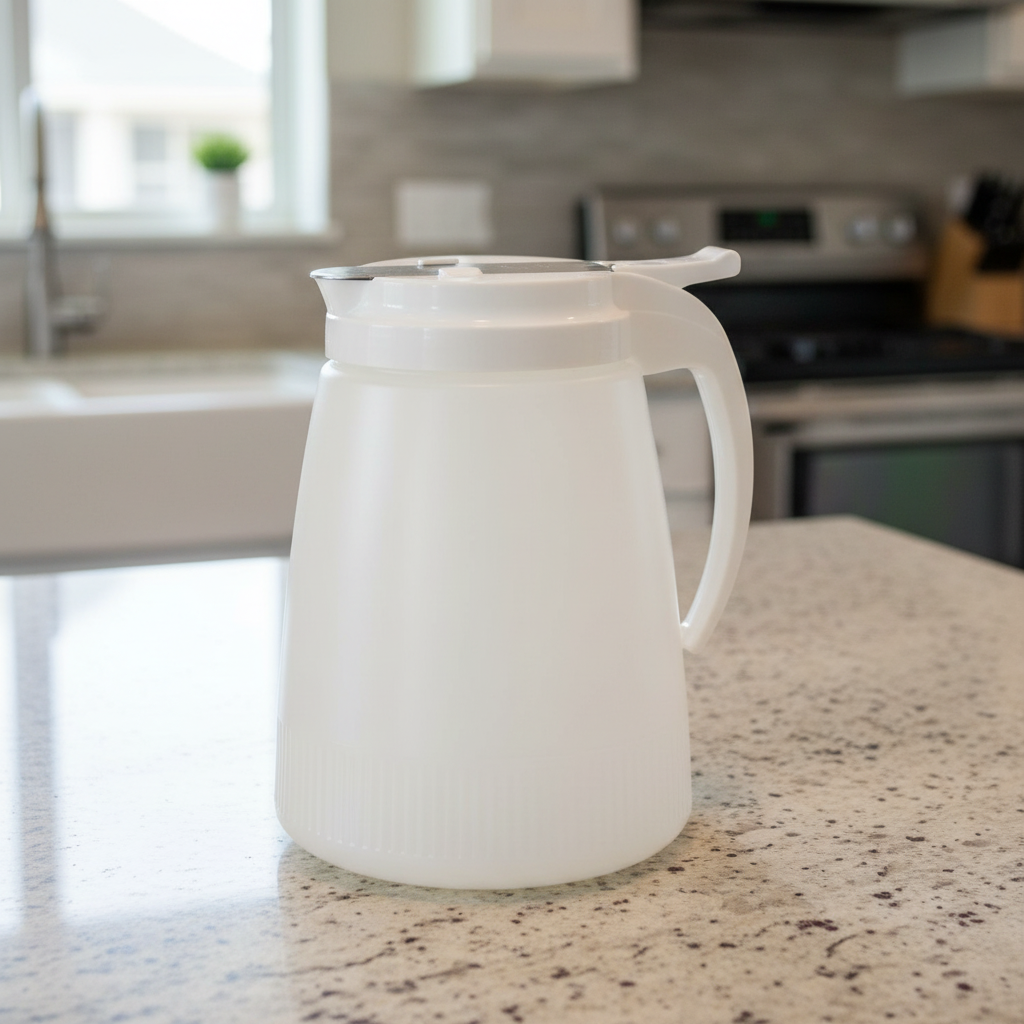 Winco Syrup Dispenser Plastic w/ Sliding Lid 48 oz. PSUD-48