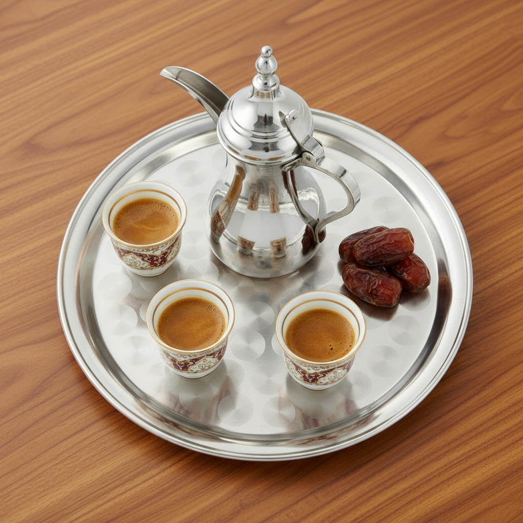 Winco Stainless Steel Service Tray Round 14" Swirl Design STRS-144