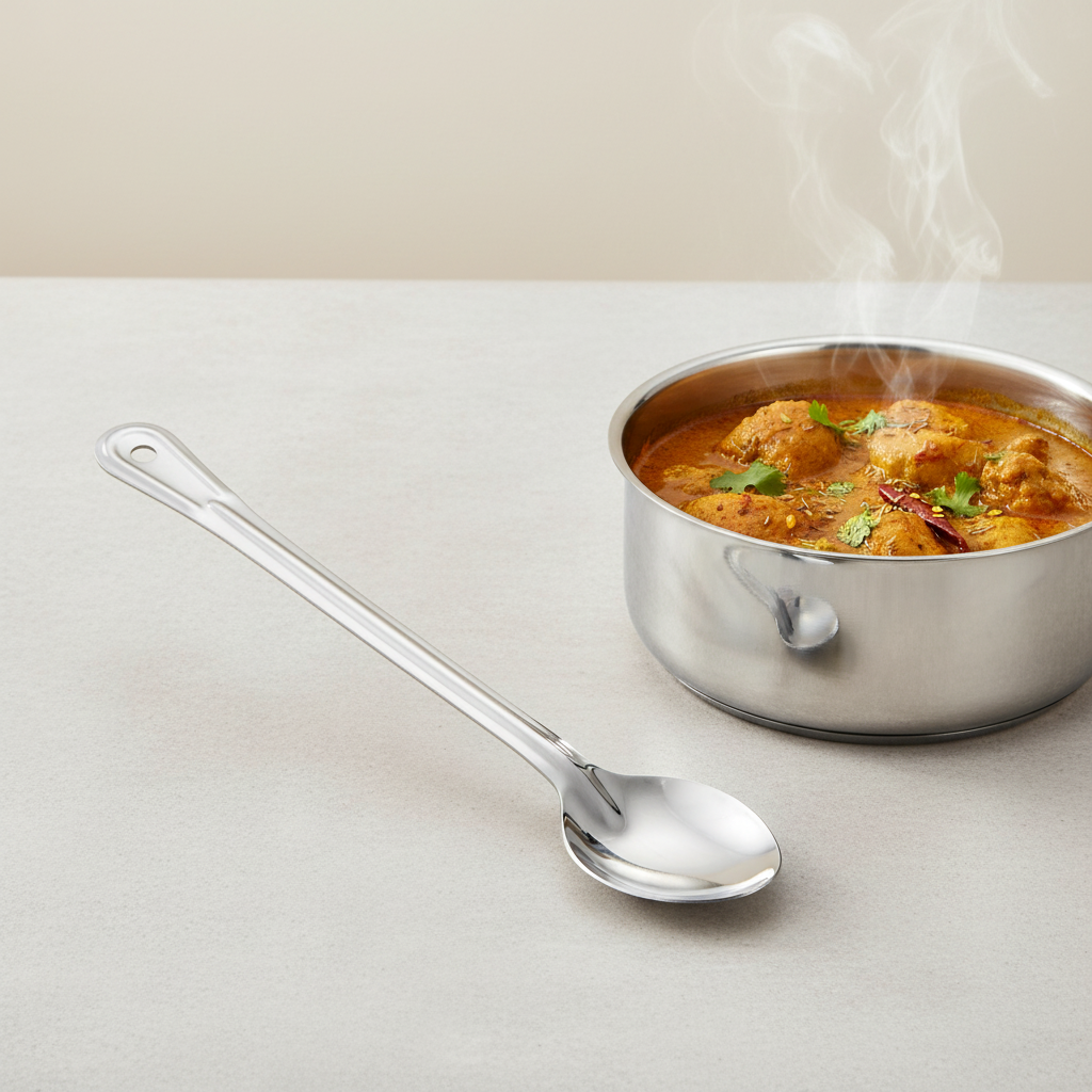 superior-equipment-supply - Winco - Basting Spoon 15" Stainless Steel Solid