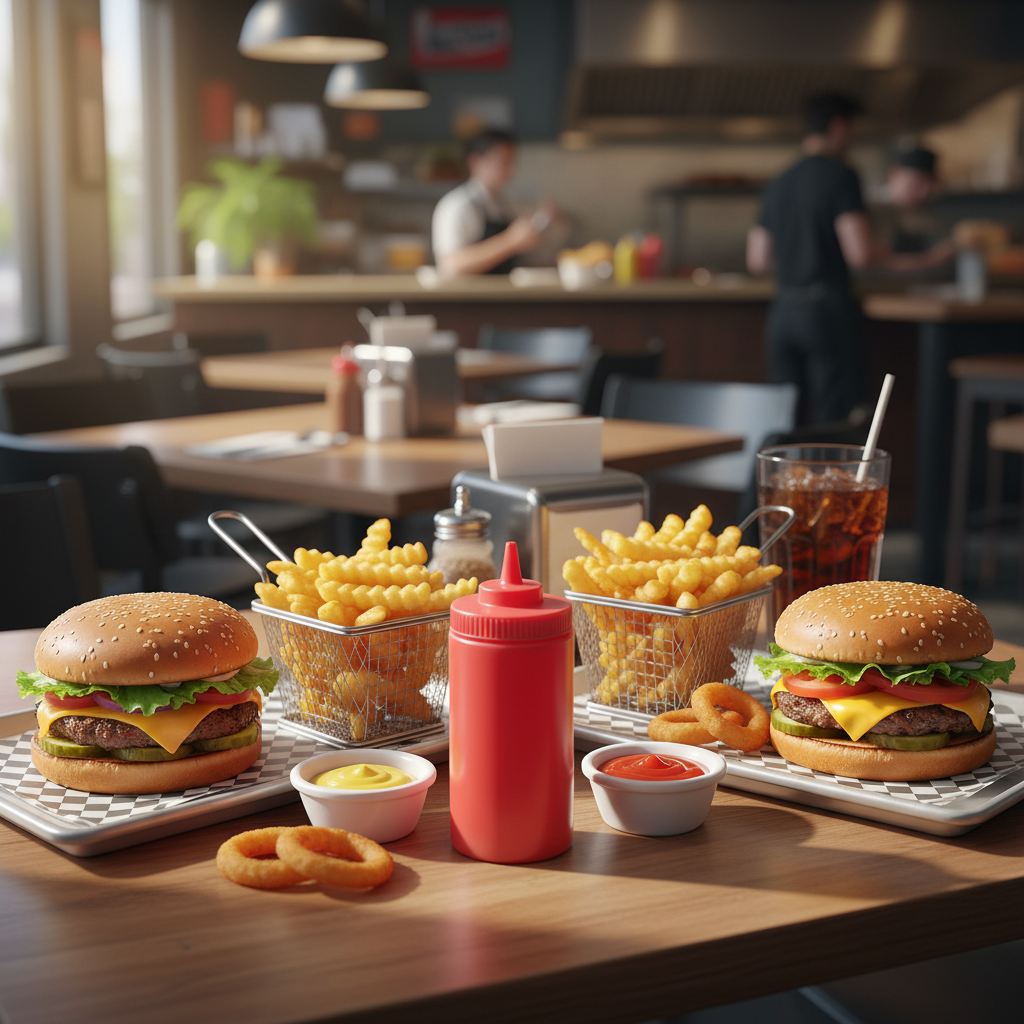 Winco Wide Mouth Squeeze Bottle Red Plastic 32 oz. PSW-32R - 6/Pack