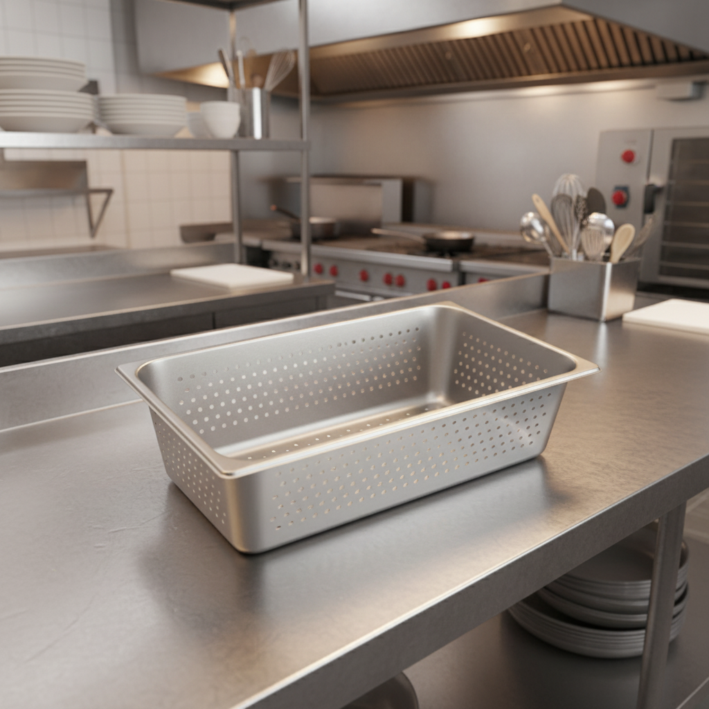 Winco Full Size Perforated 6"D Steam Table Pan SPFP6