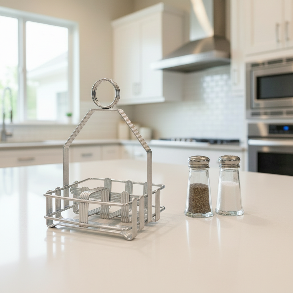 Winco Salt & Pepper Shaker/Packet Caddy Chrome WH-7