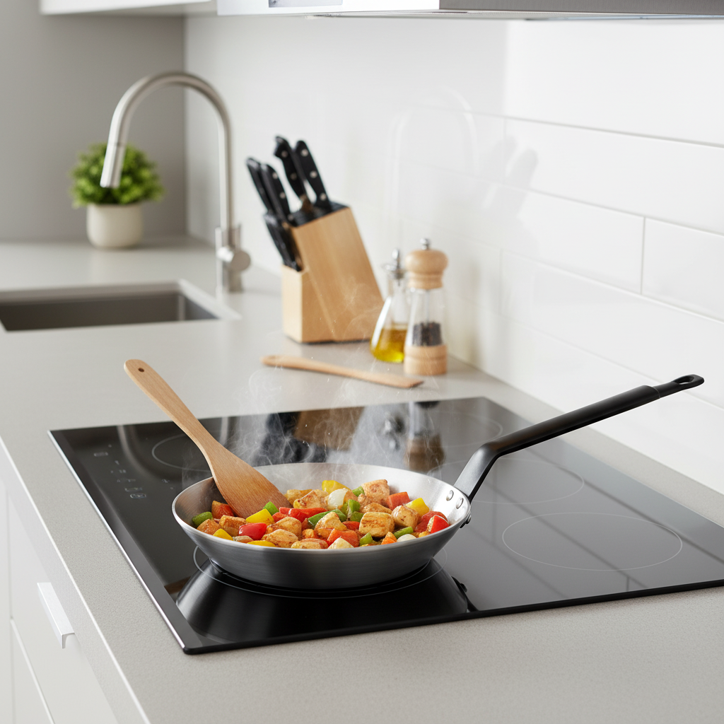 Winco French Style Fry Pan Polished Carbon Steel 7.8" Diameter CSFP-7