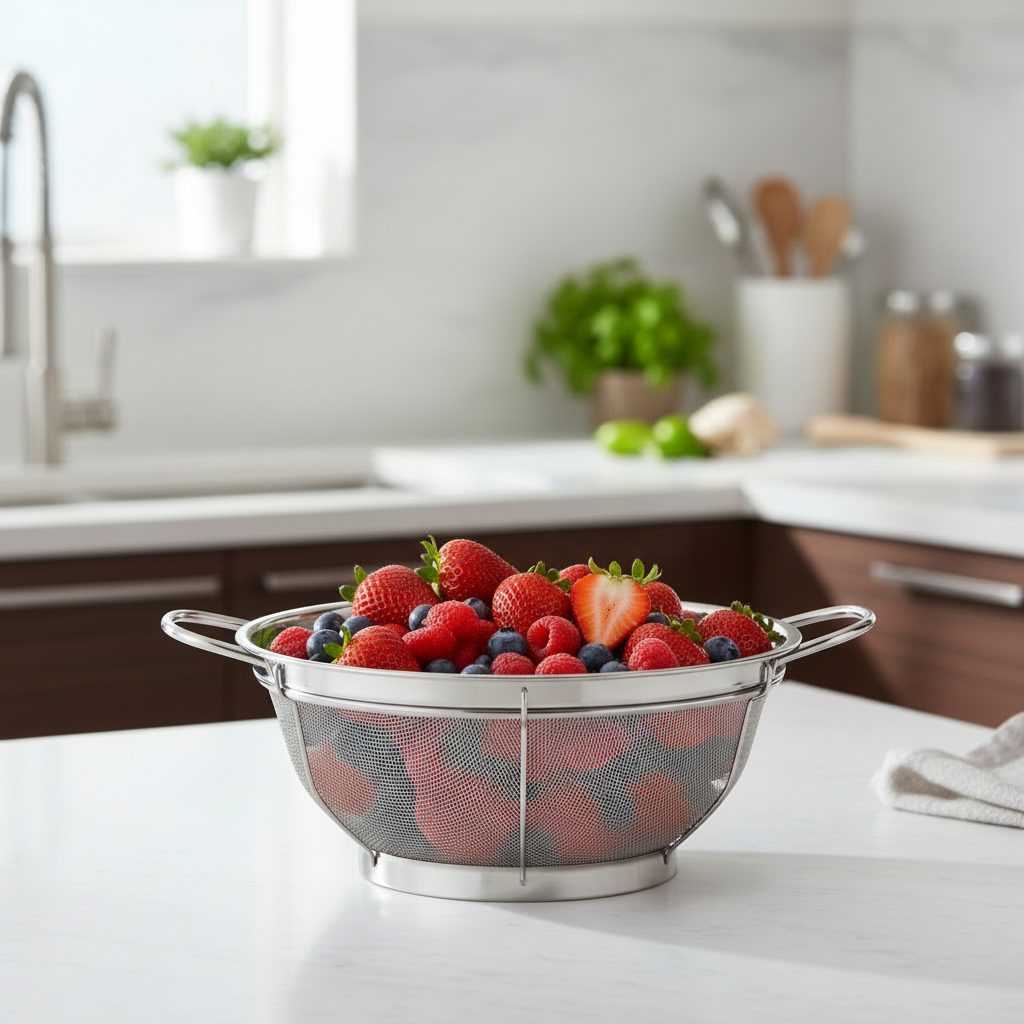 Harold Imports Mesh Colander 11.5" Silver Stainless Steel 30009