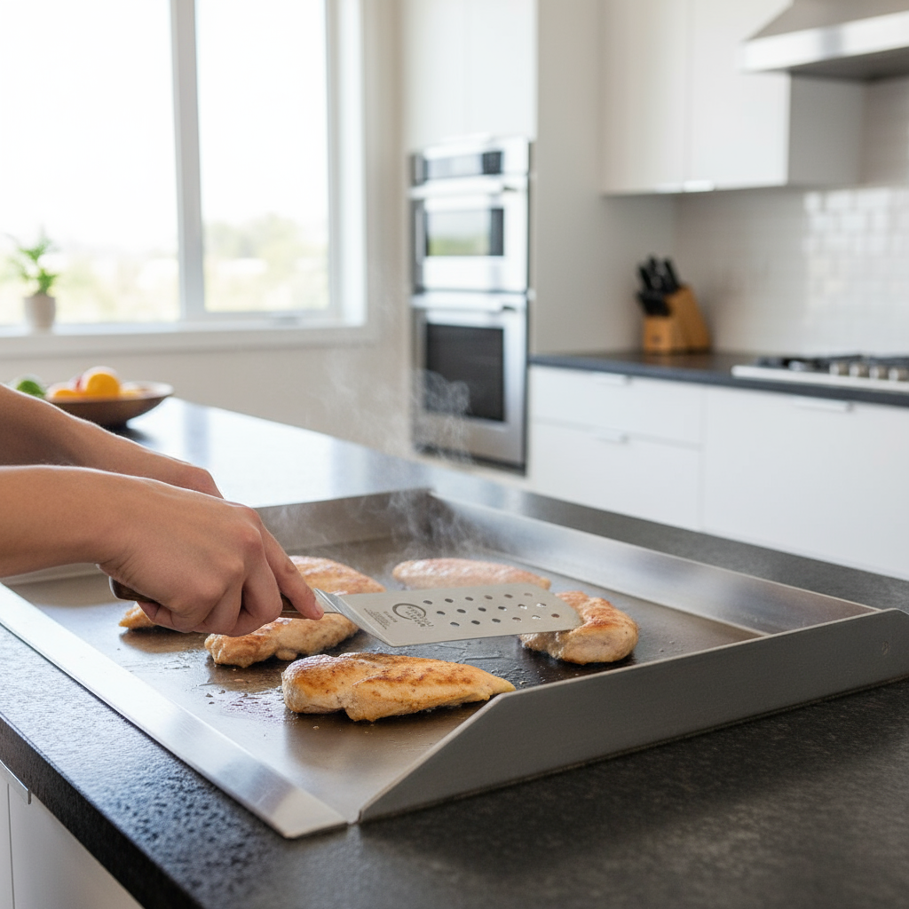 superior-equipment-supply - Mercer Tool - Mercer Culinary Japanese Stainless Steel 8" x 3" Blade Perforated Praxis Turner With Rosewood Handle