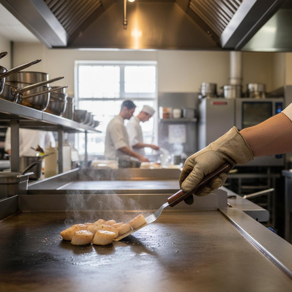 superior-equipment-supply - Mercer Tool - Mercer Culinary Japanese Stainless Steel 2" x 3" Blade Praxis Square Edge Mini Turner With Rosewood Handle