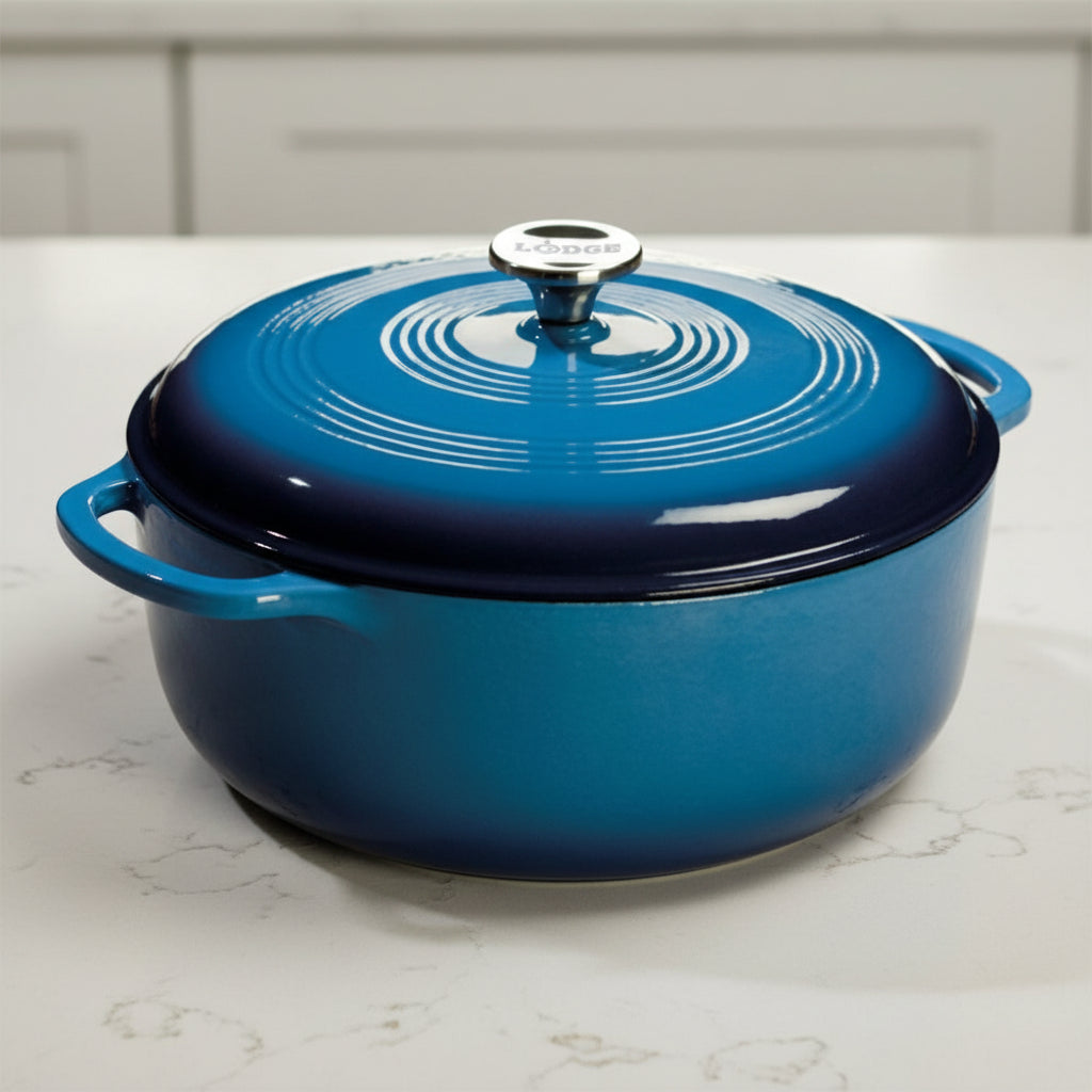 Lodge Cast Iron Dutch Oven Blue 7.5 Qt. EC7D33