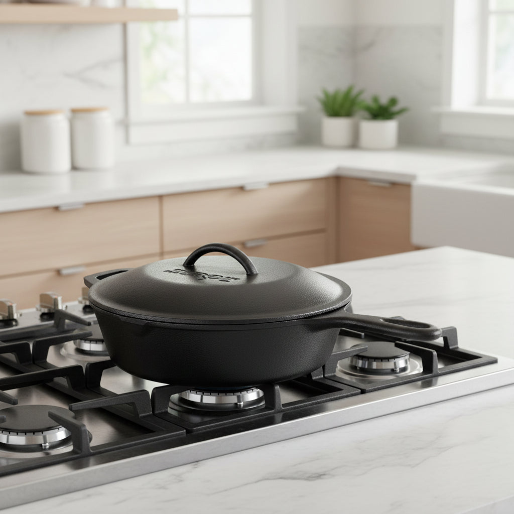 Lodge Cast Iron Covered Deep Skillet 3.2 Qt. L8CF3