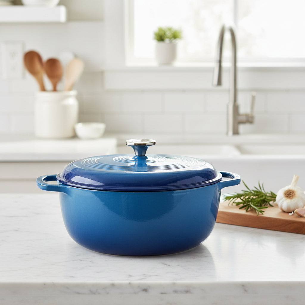 Lodge Cast Iron Dutch Oven Blue 6 Qt. EC6D33