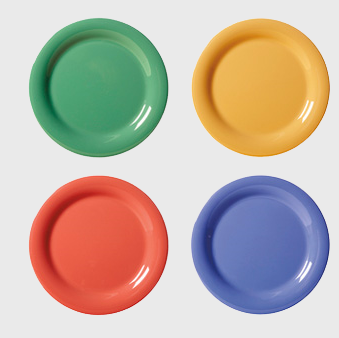 GET Enterprise Diamond Mardi Gras™ Plate 10.5" Melamine Pack of 4 Colors NP-10-MIX