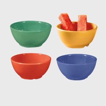 GET Enterprise Diamond Mardi Gras™ Bowl 16 oz. Melamine Pack of 4 Colors - 12/Pack