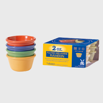 GET Enterprise Diamond Mardi Gras™ Ramekin 2 oz. Melamine Pack of 4 Colors SP-S-620-MIX - 12/Pack
