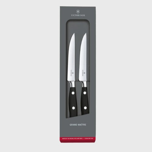 Victorinox Grand Maître Wavy Edge Steak Knife Set Of 2 7.7242.2W