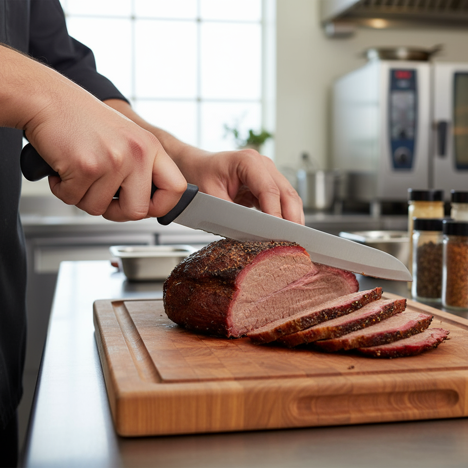 Mercer Millennia® Japanese Steel Wavy Edge Slicer Knife 12" M23112