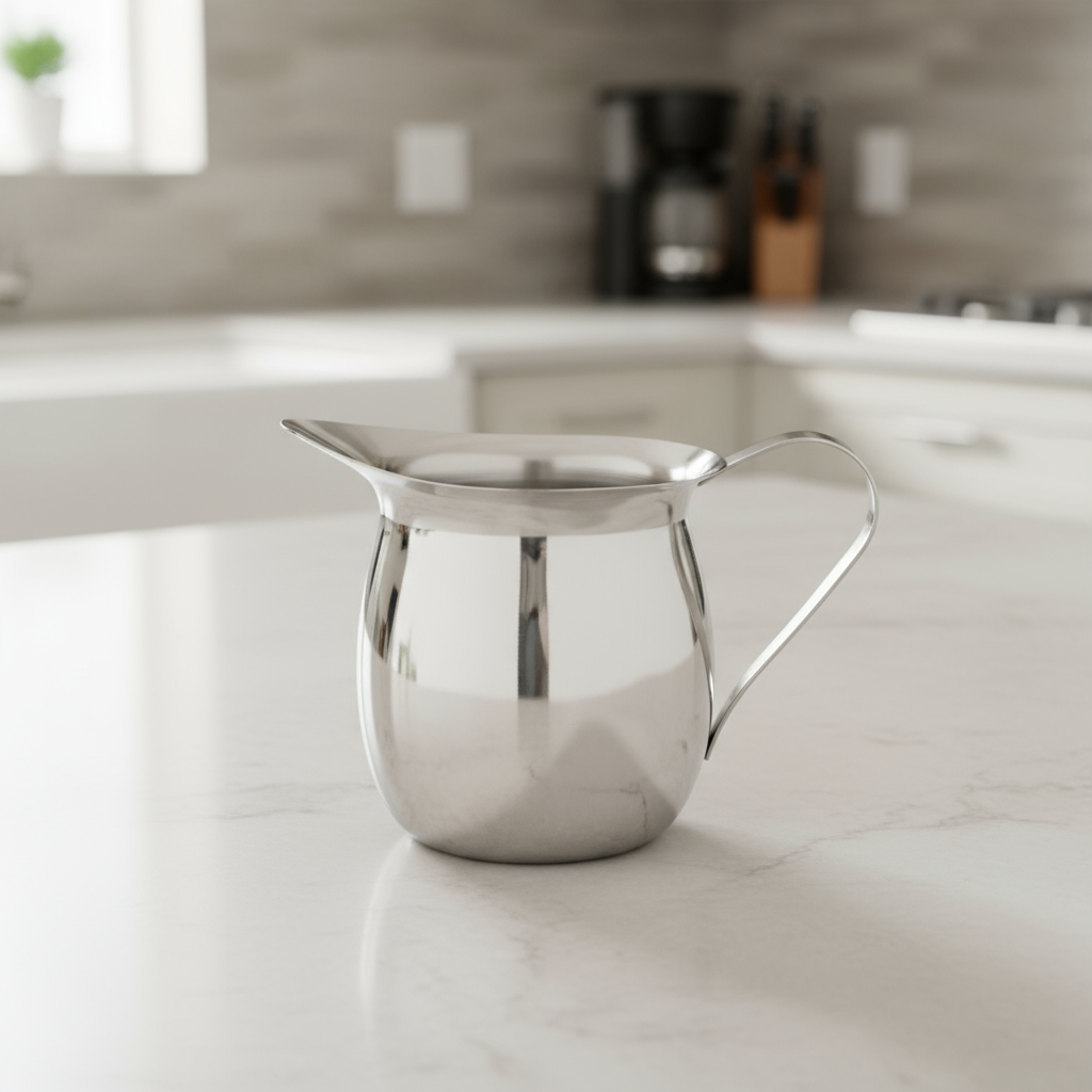 Winco Bell Creamer w/ Handle Stainless Steel 10 oz. BCS-10