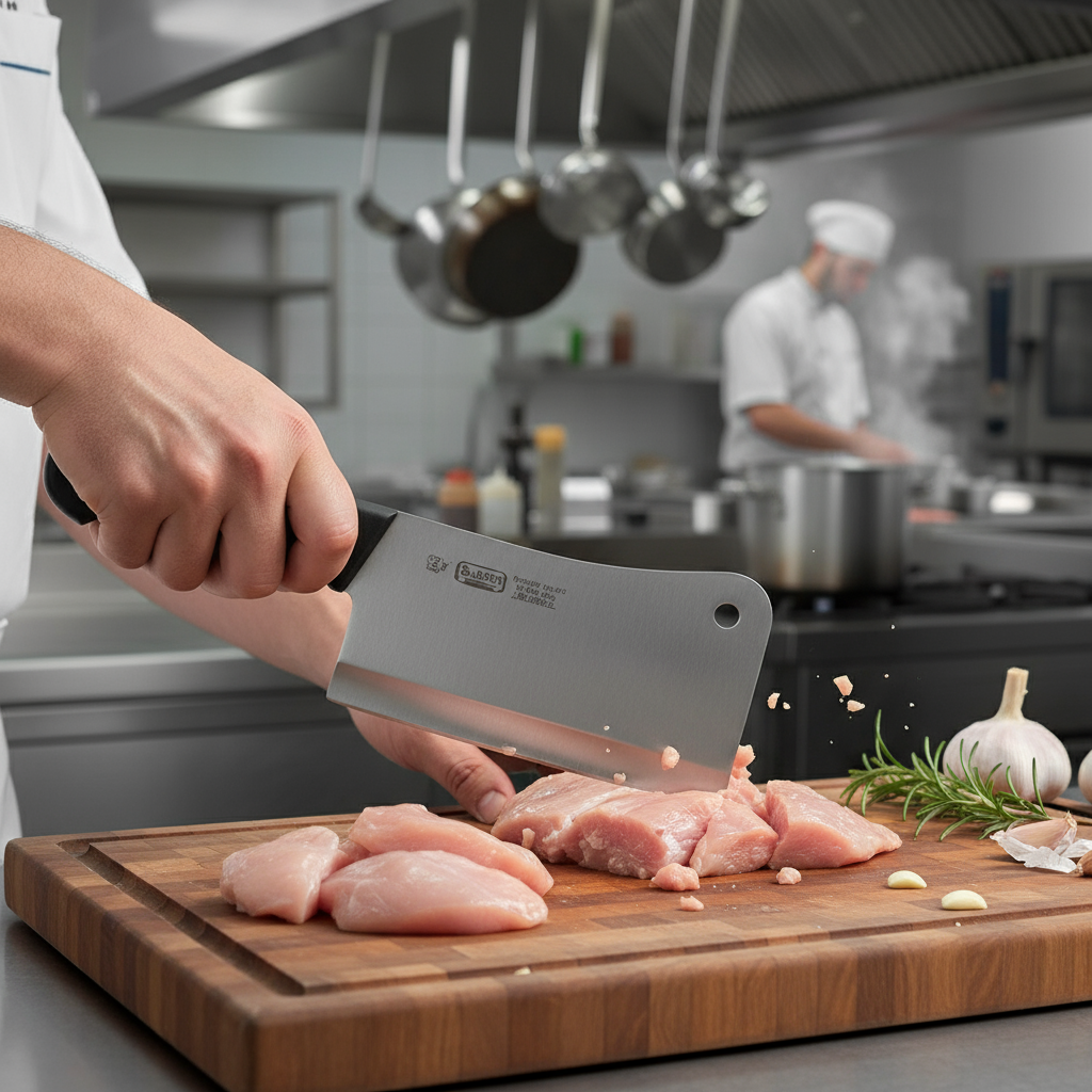 Winco Acero Heavy Duty Cleaver with Pom Handle 7" KFP-72