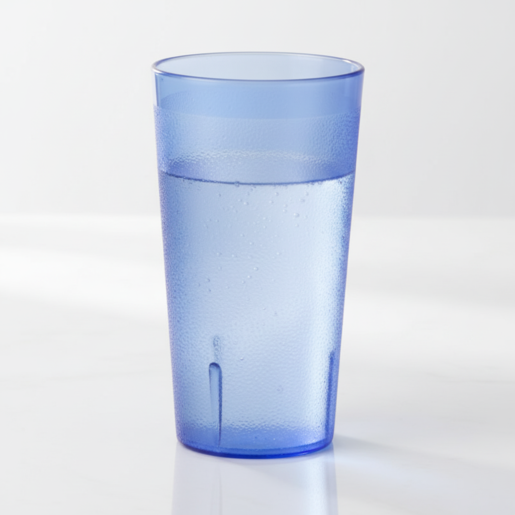 Winco Pebbled Tumbler Plastic Blue 5 oz. PTP-05B - 12/Pack
