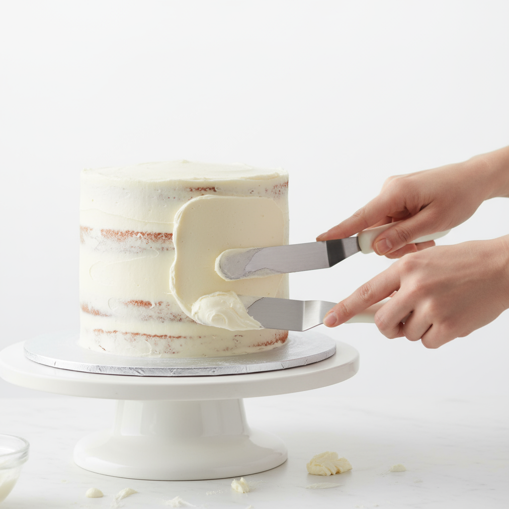 Winco Offset Bakery Spatula w/ White Handle 8.5" TWPO-9