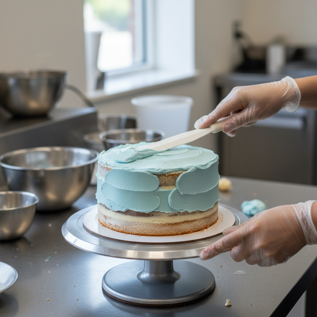 Winco Bakery Spatula Straight Blade w/ White Handle 8" TWPS-7