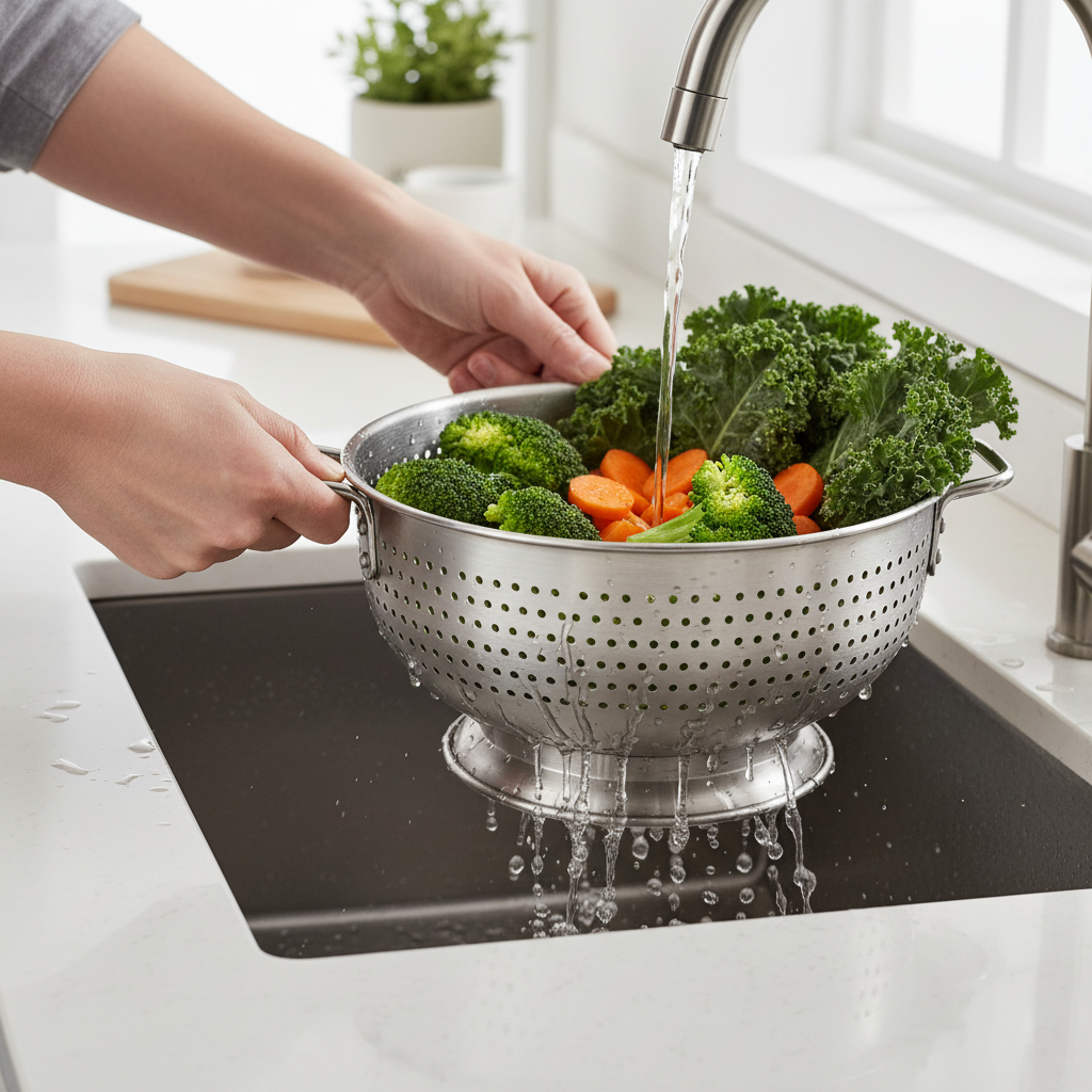 superior-equipment-supply - Winco - Winco Aluminum Colander 16 qt 16-1/2" dia. x 7-1/8"H