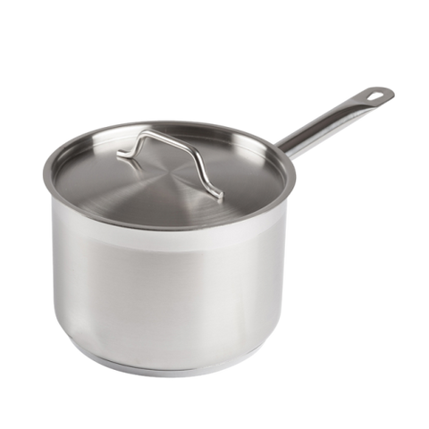 Premium Induction Sauce Pan with Cover 4-1/2 qt. Tri-Ply Heavy Duty 18/8 Stainless Steel 8" Diameter x 5-1/2" Height