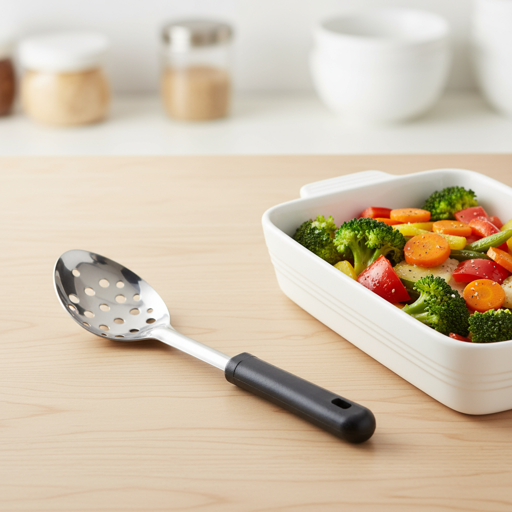 superior-equipment-supply - Winco - Basting Spoon 11" Stainless Steel Perforated With Bakelite Handle