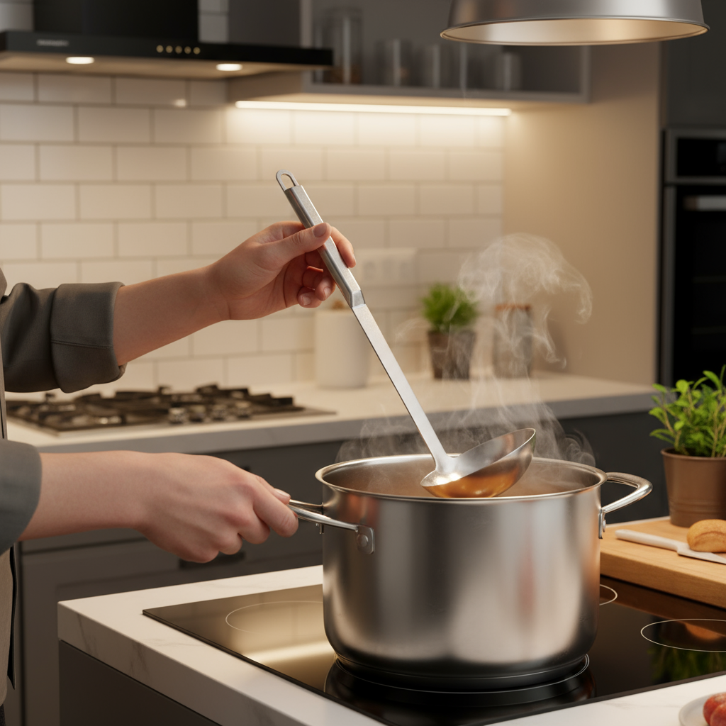 superior-equipment-supply - Winco - Deluxe Ladle 4 oz. Stainless Steel