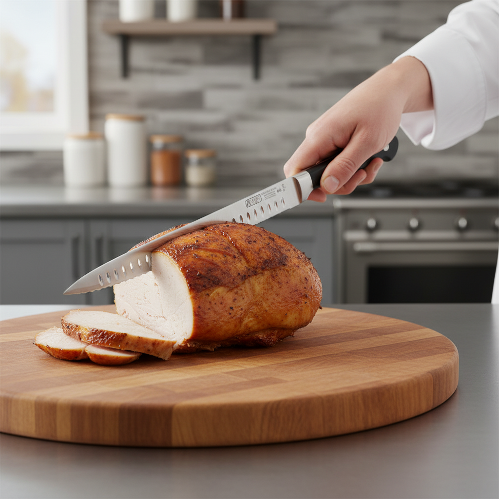 Winco Acero Slicer Granton Edge 10" Blade KFP-101