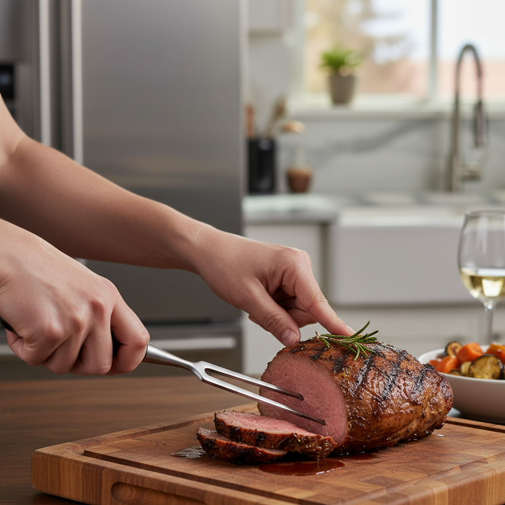 Winco Acero Carving Fork 6" Blade 12" O.A.L KFP-71